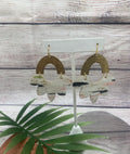 Brass & Genuine Leather Hypoallergenic Earrings