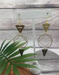 Brass Triangles & Shapes Hypoallergenic Earrings