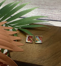 Crackled Stud Hypoallergenic Earrings