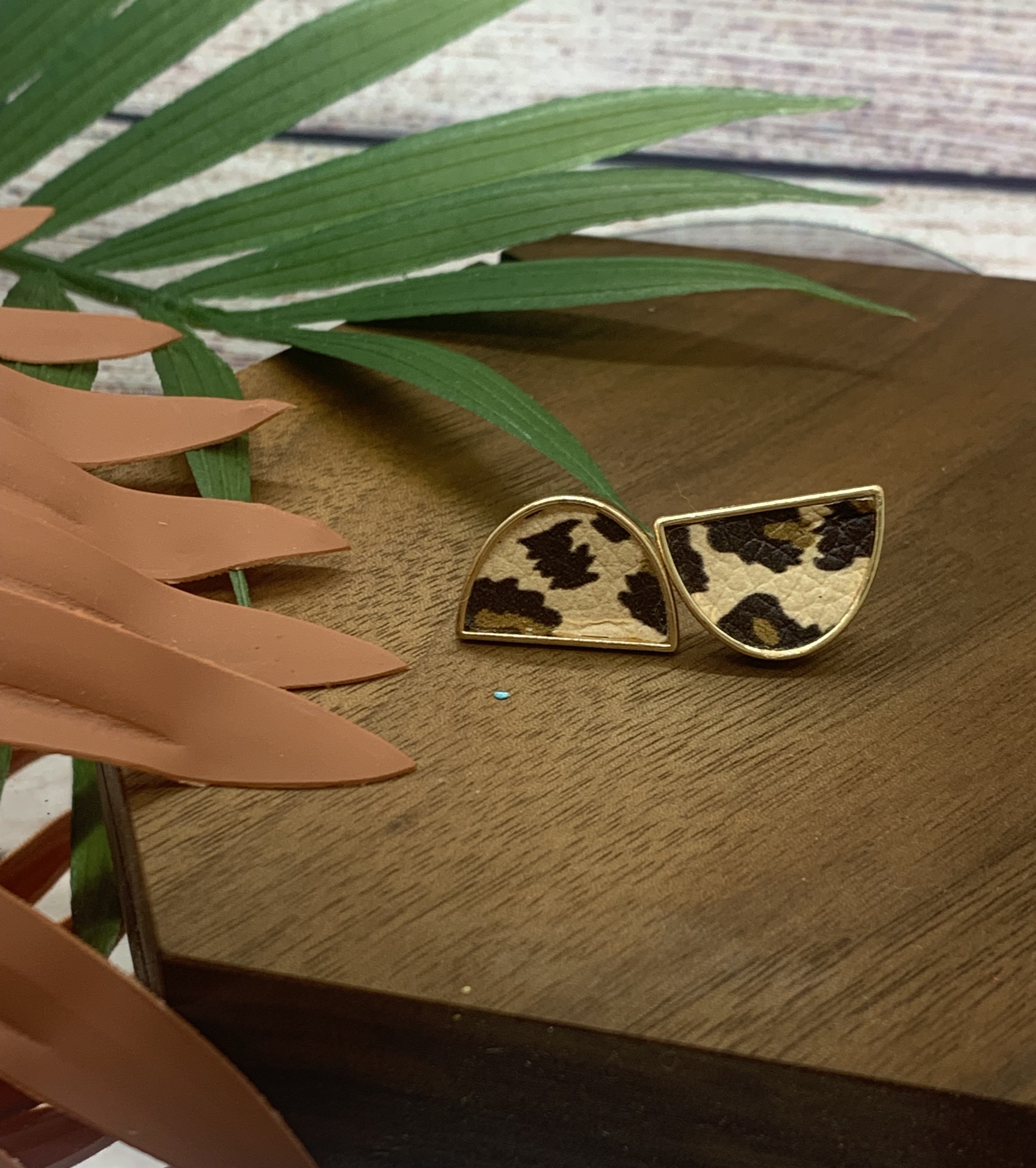Cheetah Stud Hypoallergenic Earrings